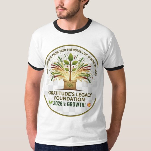 Gratitude's Legacy Foundation 2026 Growth Tree T-S T-shirt (Voorkant)