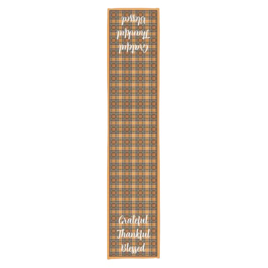 Grattige, dankbare, gezegende lange-tafelrunner korte tafelloper (Voorkant)