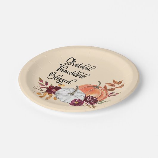 Grattige, dankbare, persoonlijke Borden zonder win Papieren Bordje (Gekanteld)