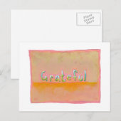 Grattige - kleurrijke kunst van dankbaarheid briefkaart (Voorkant / Achterkant)