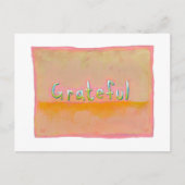 Grattige - kleurrijke kunst van dankbaarheid briefkaart (Voorkant)