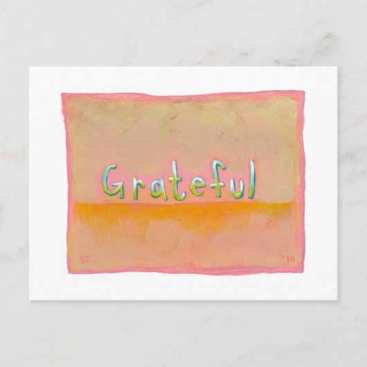 Grattige - kleurrijke kunst van dankbaarheid briefkaart (Voorkant)