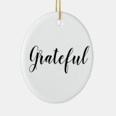 Grattige zwarte witte, aangepaste kerstmis keramisch ornament (Rechts)