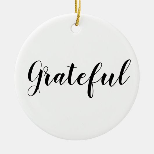 Grattige zwarte witte, aangepaste kerstmis keramisch ornament (Voorkant)