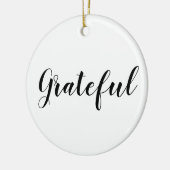 Grattige zwarte witte, aangepaste kerstmis keramisch ornament (Links)