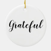 Grattige zwarte witte, aangepaste kerstmis keramisch ornament (Achterkant)