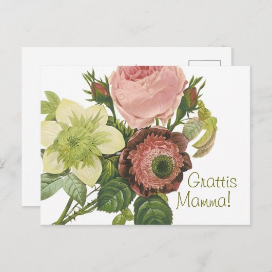 Grattis Mamma CC0130 Briefkaart (Voorkant / Achterkant)