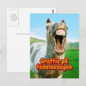 Grattis på födelsedagen briefkaart (Voorkant / Achterkant)