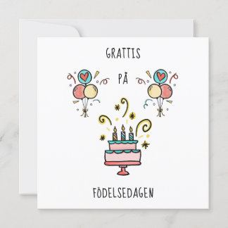 Grattis på födelsedagen | Happy Birthday Kaart
