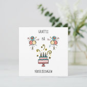 Grattis på födelsedagen | Happy Birthday Kaart (Staand voorkant)