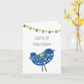 Grattis på födelsedagen Swedish Birthday Kaart (Gele Bloem)
