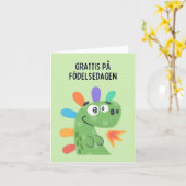 Grattis på födelsedagen, Zweedse verjaardag Kaart (Gele Bloem)
