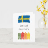 Grattis på födelsedagen Zweedse verjaardag Kaart (Gele Bloem)