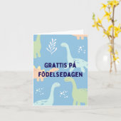 Grattis på födelsedagen, Zweedse verjaardag Kaart (Gele Bloem)
