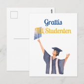 Grattis till studenten briefkaart (Voorkant / Achterkant)