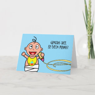 Grattis tot ER Lilla Prins, Gelukwensen, Jongen Kaart