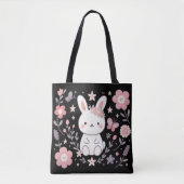 Gratuitige bloemkonijn Tote Tas (Voorkant)