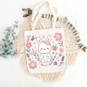 Gratuitige bloemkonijn Tote Tas