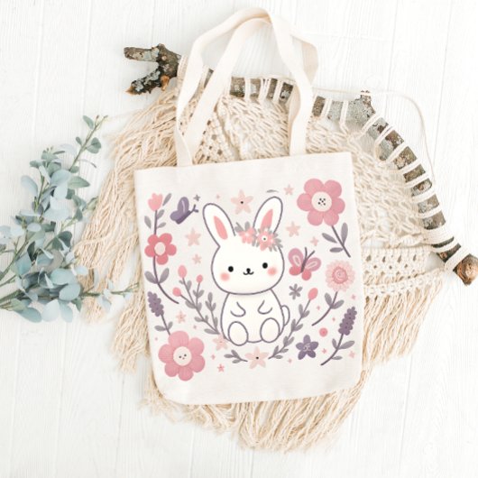 Gratuitige bloemkonijn Tote Tas
