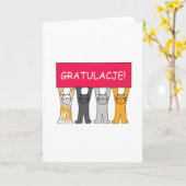 Gratulacje! Gelukwensen in Pools Kaart (Gele Bloem)