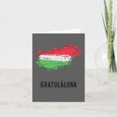 Gratulálunk, felicitaties in het Hongaars Kaart (Voorkant)