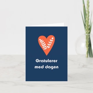 Gratulerer med dagen, Noorse Happy Birthday Kaart