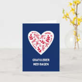 Gratulerer med dagen, Noorse verjaardag Kaart (Gele Bloem)