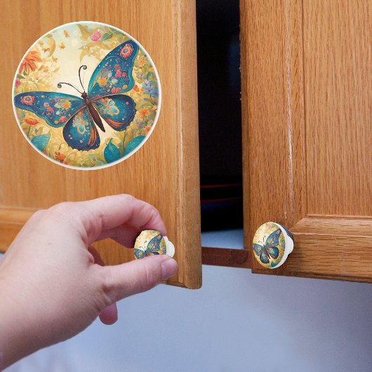 Gratvlinder keramische knop