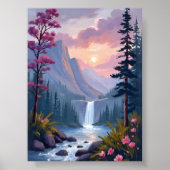 Gratwaterfall | Magische bloemenlandschap Poster (Voorkant)