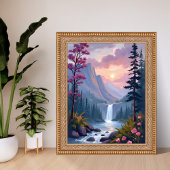 Gratwaterfall | Magische bloemenlandschap Poster