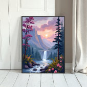 Gratwaterfall | Magische bloemenlandschap Poster