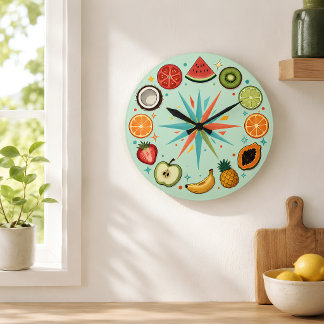 Gratwige Klok met Fruit- en Groentemotief