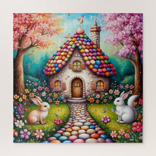 Gratwijk Cottage Met Konijnen Legpuzzel (Verticaal)