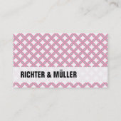 grau schwarz rosa Visitenkarte Visitekaartje (Achterkant)