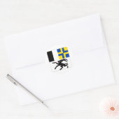 Graubuenden Flag Ronde Sticker (Envelop)