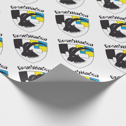 Graubuenden Schweiz Geschenkpapier Cadeaupapier (Hoek)