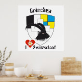 Graubünden Grigioni Grischun Poster (Keuken)