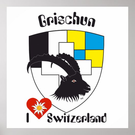 Graubünden Grigioni Grischun Poster (Voorkant)