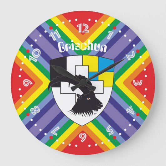 Graubünden Grischun Grigioni Schweiz Svizra Uhr Grote Klok (Voorkant)