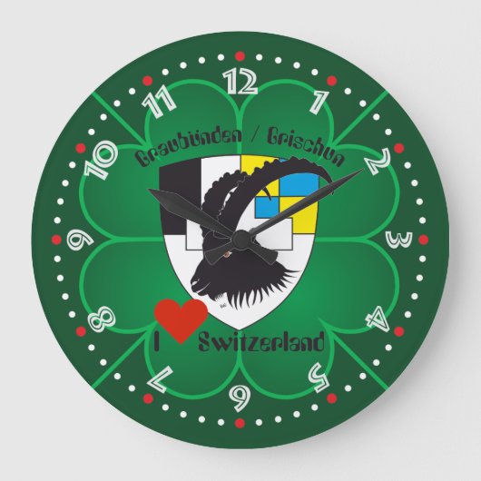 Graubünden Grischun Grigioni Schweiz Svizra Uhr Grote Klok (Voorkant)
