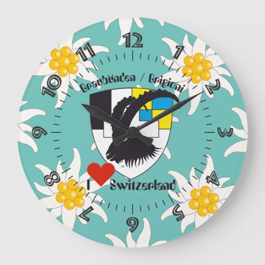 Graubünden Grischun Grigioni Schweiz Svizra Uhr Grote Klok (Voorkant)