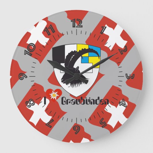 Graubünden Grischun Grigioni Schweiz Svizra Uhr Grote Klok (Voorkant)