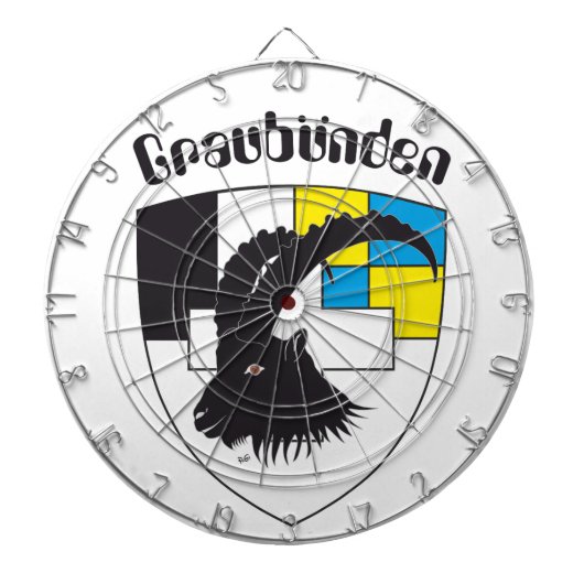 Graubünden Schweiz Dartscheibe Dartbord (Voorkant)