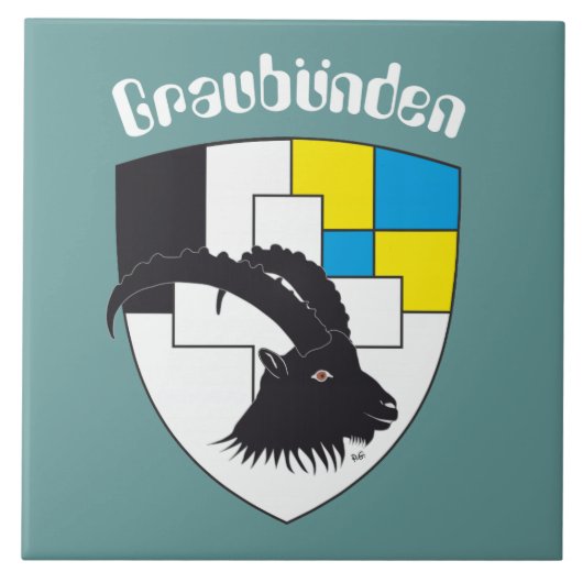 Graubünden Schweiz Fliese Tegeltje (Voorkant)