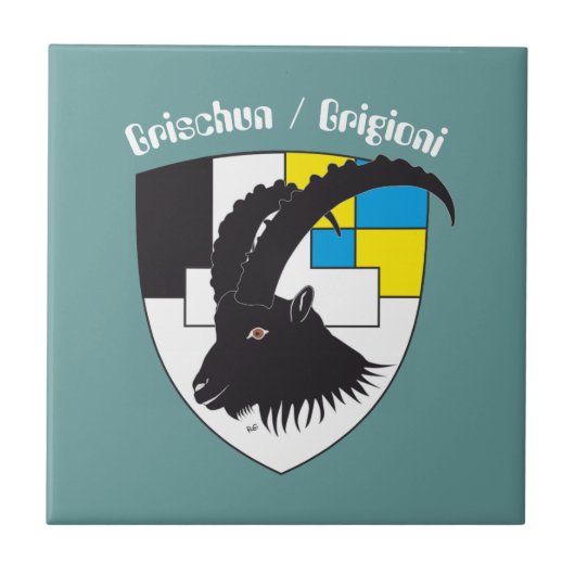 Graubünden Schweiz Fliese Tegeltje (Voorkant)