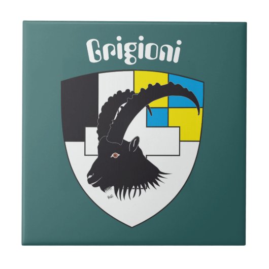 Graubünden Schweiz Fliese Tegeltje (Voorkant)