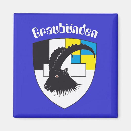 Graubünden Schweiz Magnet (Voorkant)
