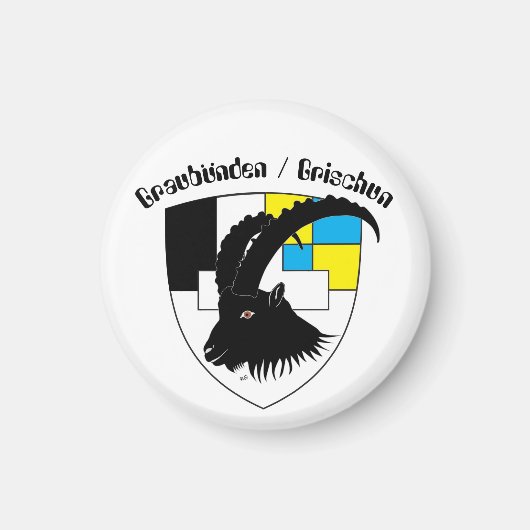 Graubünden Schweiz Magnet (Voorkant)