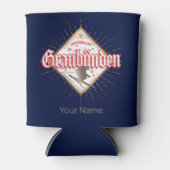 Graubünden Zwitserland retro skier Blikjeskoeler (Voorkant)