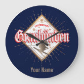 Graubünden Zwitserland retro skier Grote Klok (Voorkant)